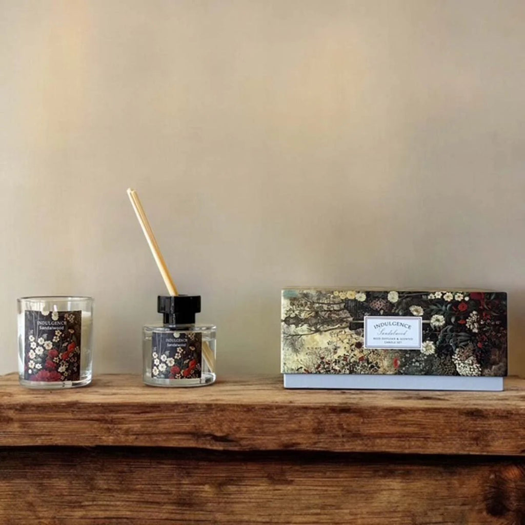 Sandalwood Candle and Diffuser Gift Boxed Set - Distinctly Living
