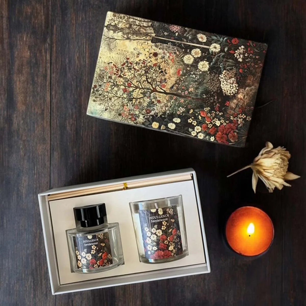 Sandalwood Candle and Diffuser Gift Boxed Set - Distinctly Living