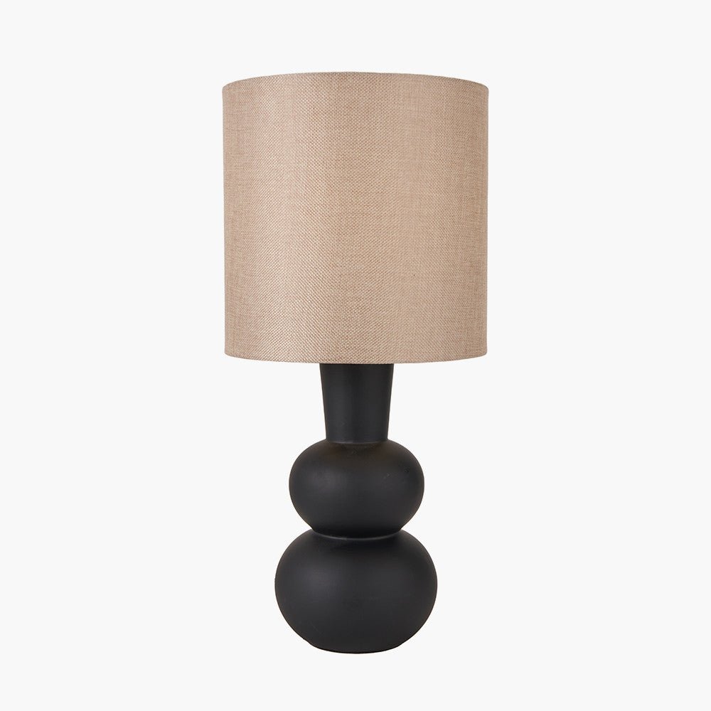 Sano Curved Bottle Ceramic - Table Lamp - White or Black - Distinctly Living