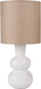 Sano White Curved Bottle Ceramic - Table Lamp - Distinctly Living