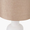 Sano White Curved Bottle Ceramic - Table Lamp - Distinctly Living