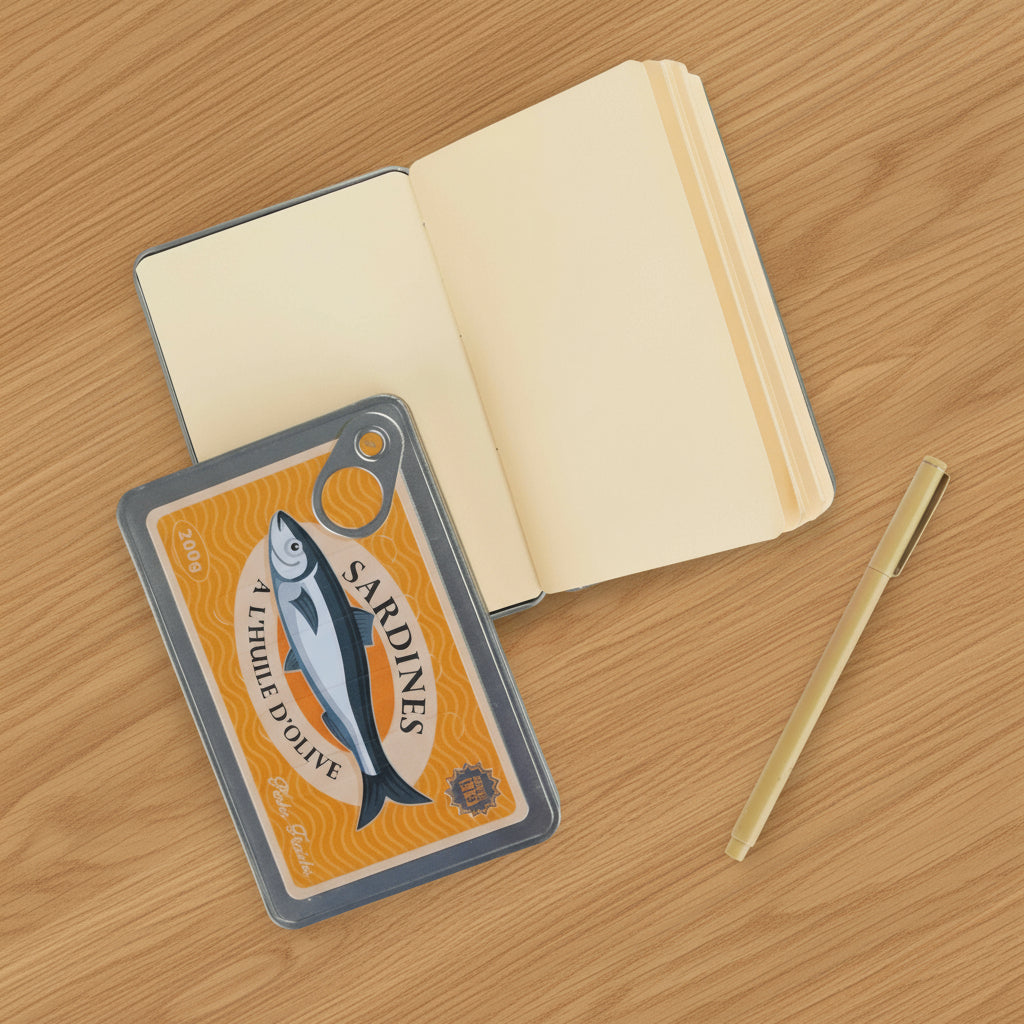 Sardine Metalic Notebook - Distinctly Living