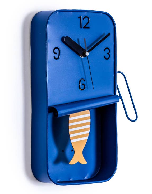 Sardine Tin Clock - Dark Blue - Distinctly Living