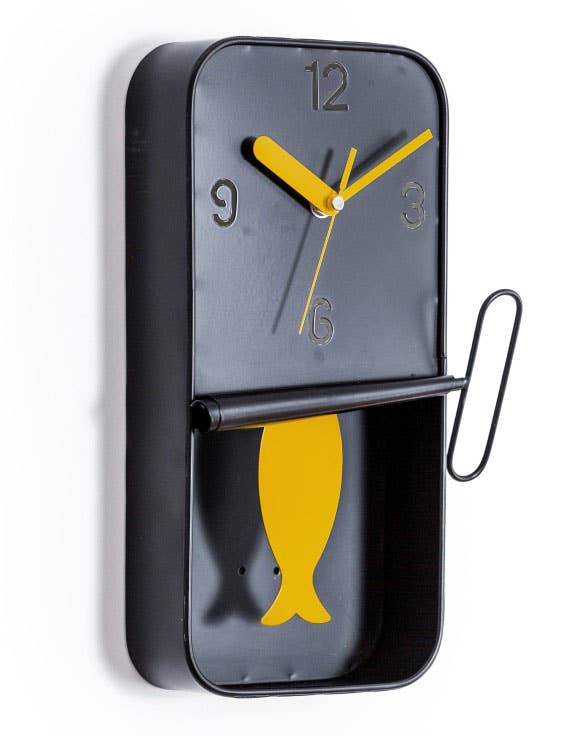 Sardine Tin Clock - Graphite - Distinctly Living