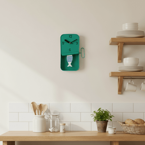Sardine Tin Clock - Green - Distinctly Living