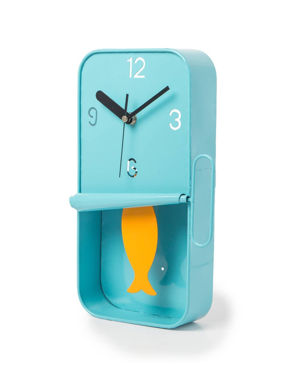 Sardine Tin Clock - Pale Blue - Distinctly Living