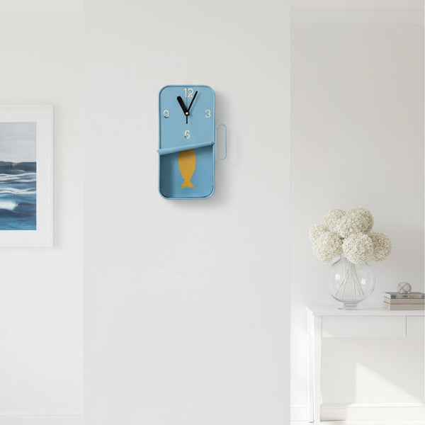 Sardine Tin Clock - Pale Blue - Distinctly Living