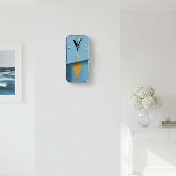 Sardine Tin Clock - Pale Blue - Distinctly Living