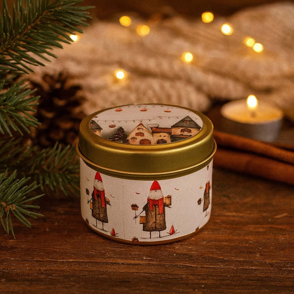 Scandi Christmas Candle Tins - Various Designs - Distinctly Living