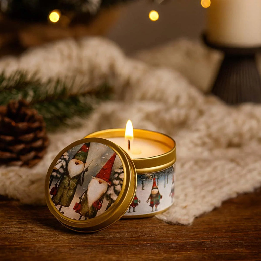 Scandi Christmas Candle Tins - Various Designs - Distinctly Living