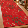 Scarlet Berry Beaded Christmas Table Runner – Red - Distinctly Living