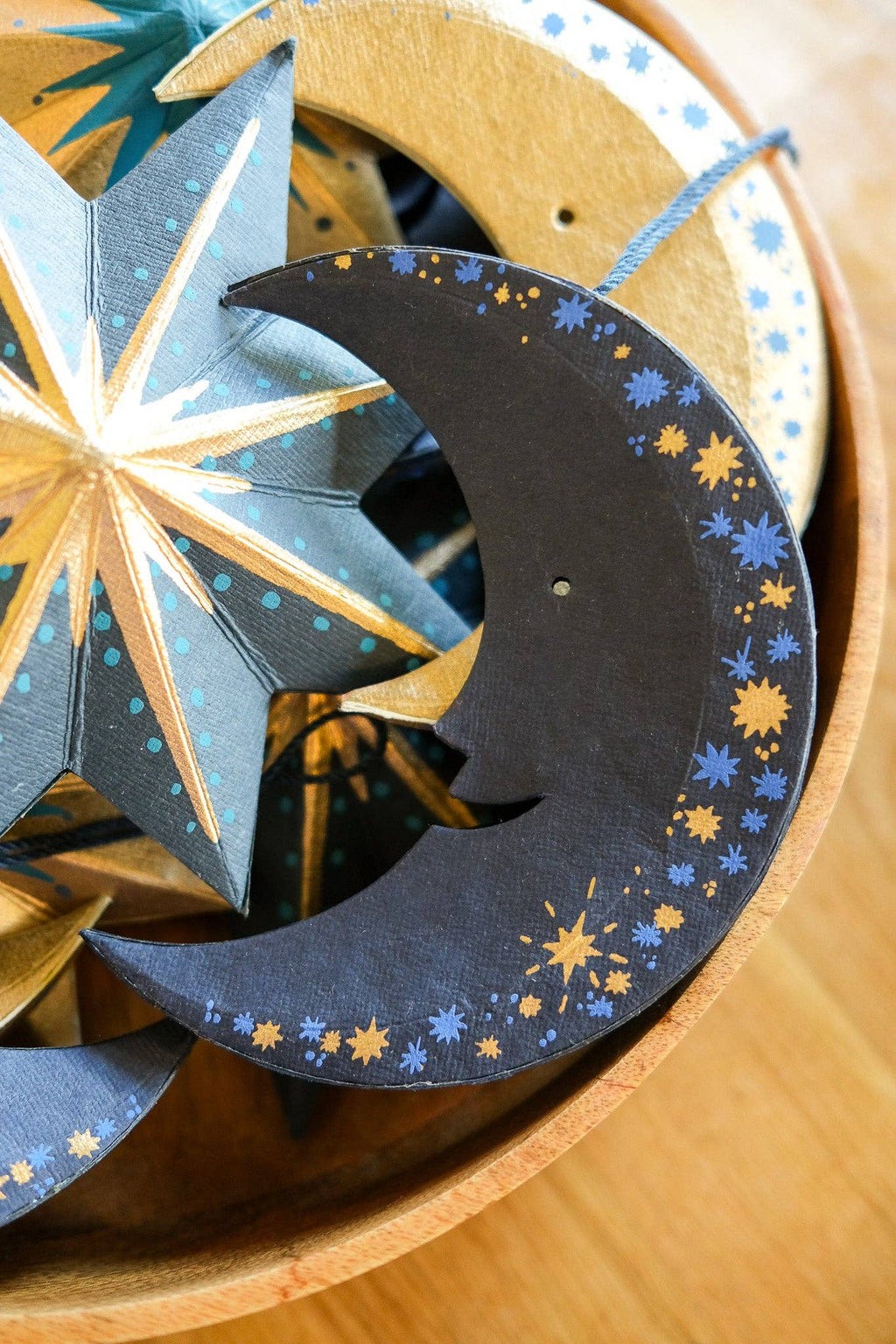 Screen Printed Moon Decoration - Distinctly Living