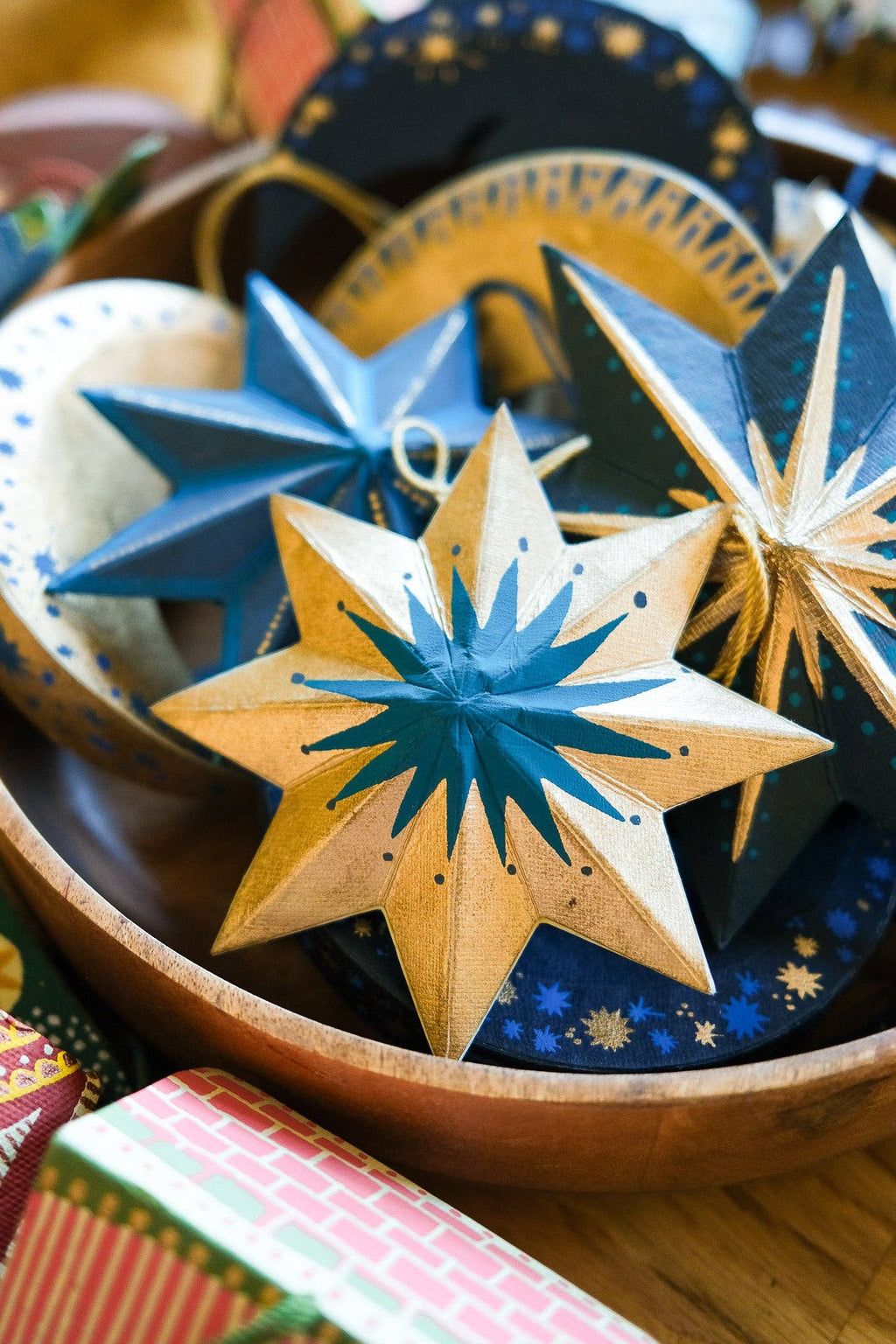 Screen Printed Small Star Decoration - Distinctly Living