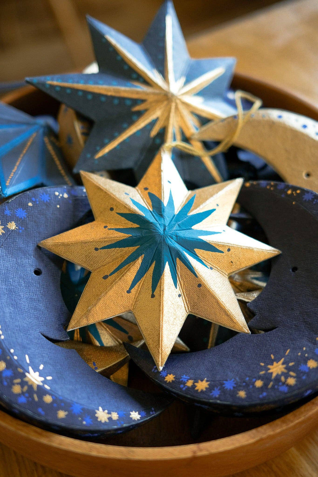 Screen Printed Small Star Decoration - Distinctly Living