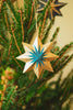 Screen Printed Small Star Decoration - Distinctly Living