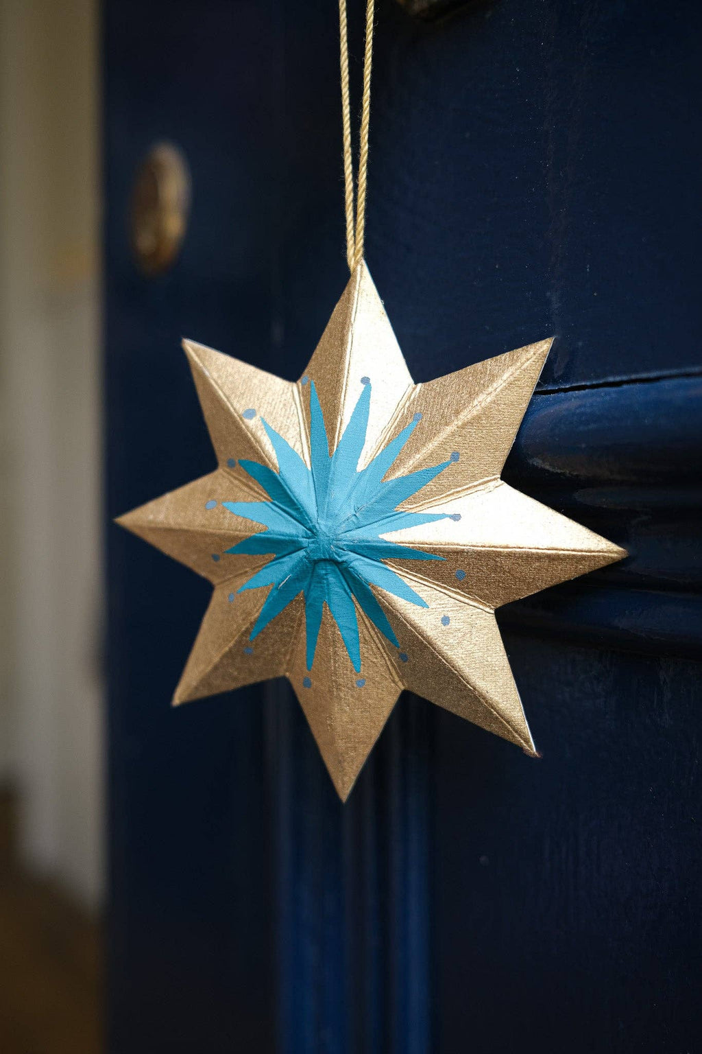 Screen Printed Small Star Decoration - Distinctly Living