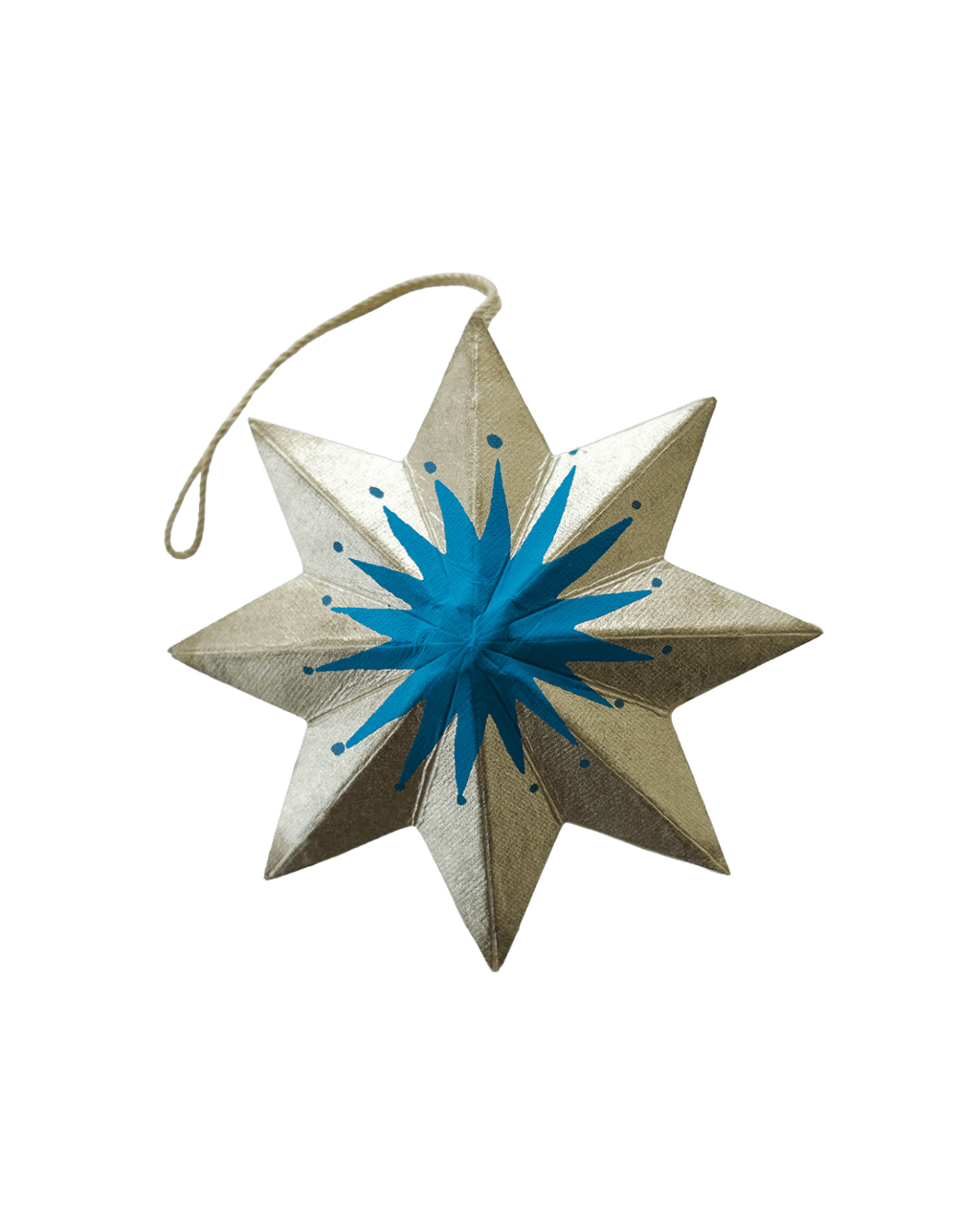 Screen Printed Small Star Decoration - Distinctly Living