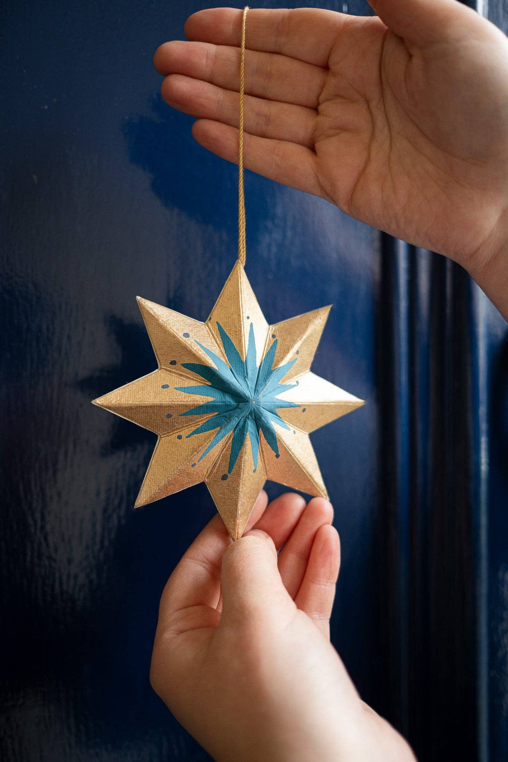 Screen Printed Small Star Decoration - Distinctly Living