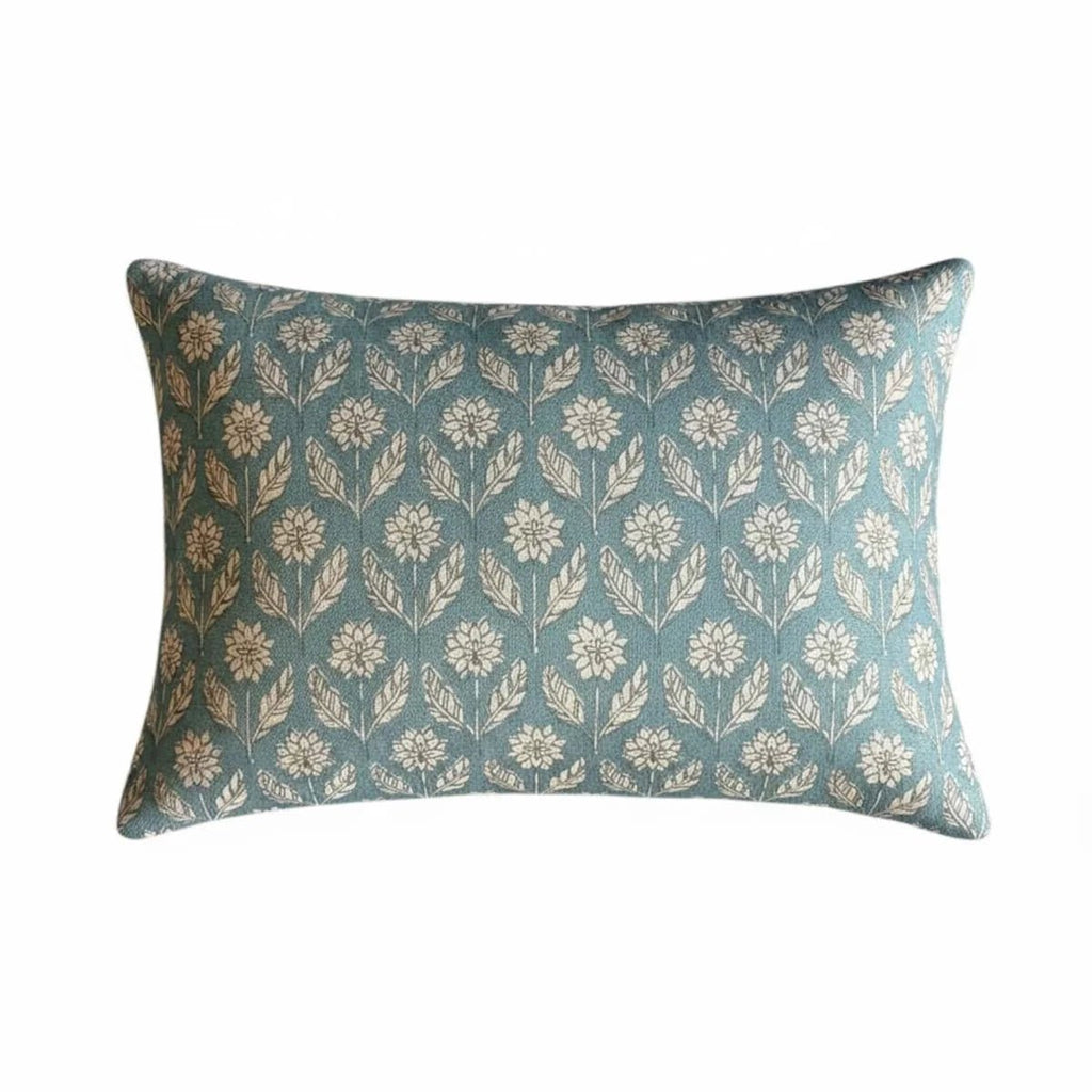 Sea Blue Daisy Cushion - Distinctly Living