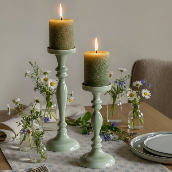Sea Green Candle Stick - Medium or Large - Distinctly Living