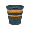 Seagrass Waste Paper Basket - Blues - Distinctly Living