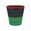 Seagrass Waste Paper Basket - Green and Blue - Distinctly Living