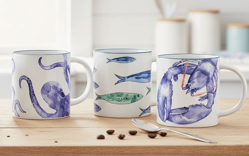 Sealife Mugs - 4 Designs - Distinctly Living