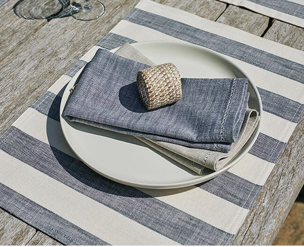 Set of 2 Blue Stripe Tablemats - Distinctly Living
