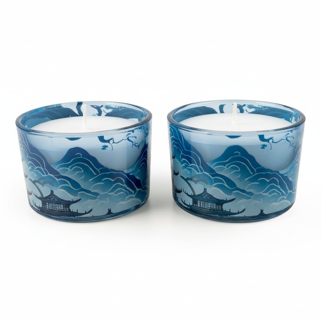 Set of 2 Candles – Tianshui Blue - Distinctly Living