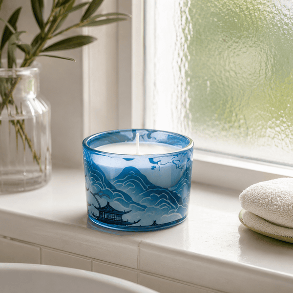 Set of 2 Candles – Tianshui Blue - Distinctly Living