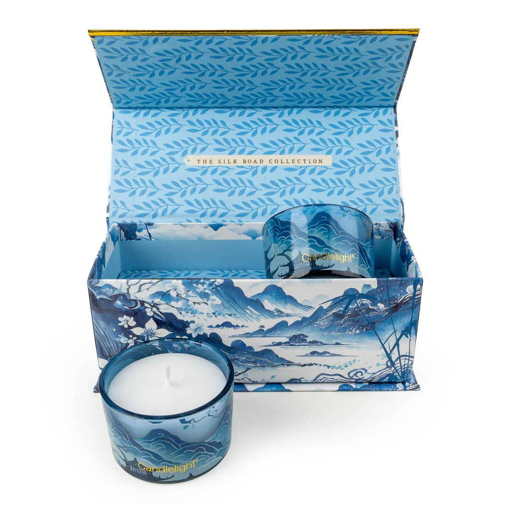 Set of 2 Candles – Tianshui Blue - Distinctly Living
