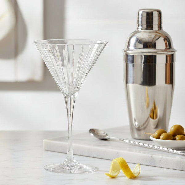 Set of 2 Cut Glass Martini Glasses - Distinctly Living