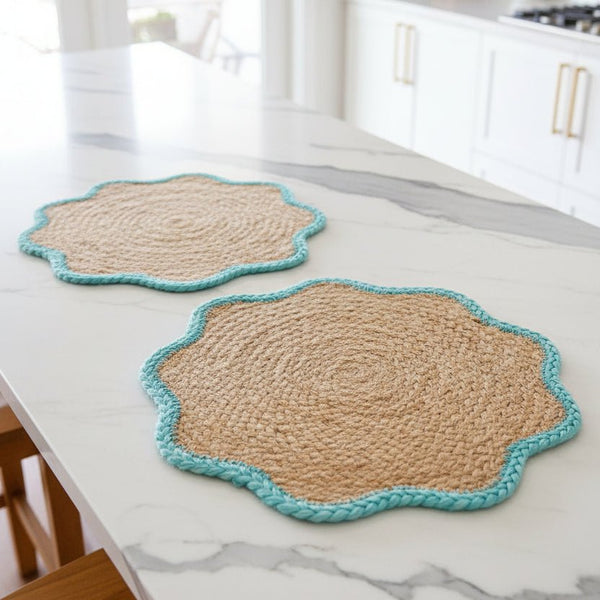 Set of 2 Wavy Jute Placemats - Distinctly Living