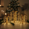 Set of 3 LED Light Up Christmas Present Boxes - Distinctly Living