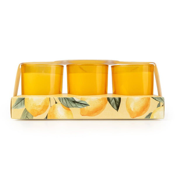 Set of 3 Votive Candles - Sweet Lemon & Rosemary - Distinctly Living