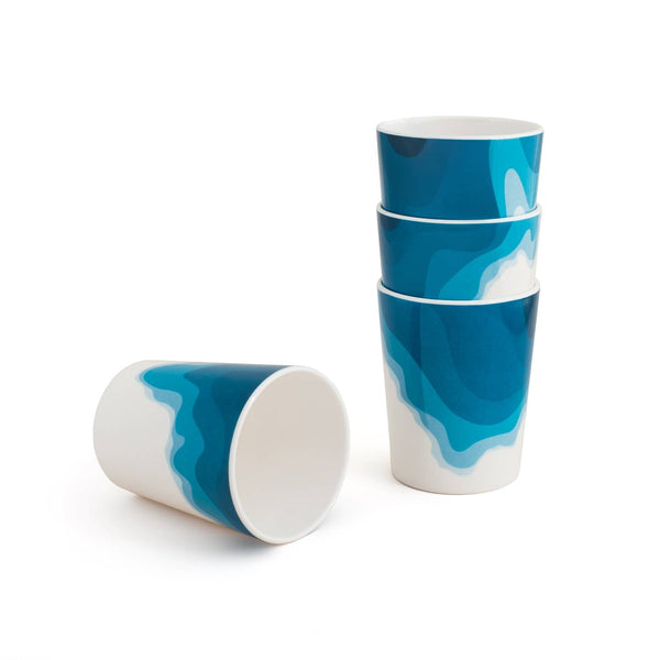 Set of 4 Coastal Bays Melamine Tumblers - Distinctly Living