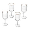 Set of 4 Crystal Glass Wine Glasses - White Wine - Distinctly Living