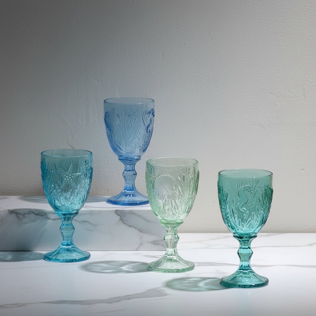 Set of 4 Ocean Life Goblets - Distinctly Living