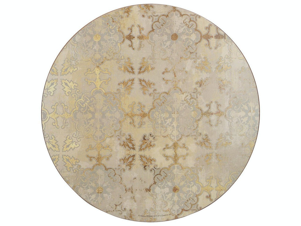 Set of 4 Round Gold Placemats - Distinctly Living