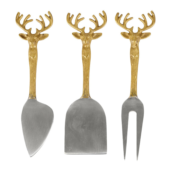 Set of Three Stag Cheese Knives - Distinctly Living