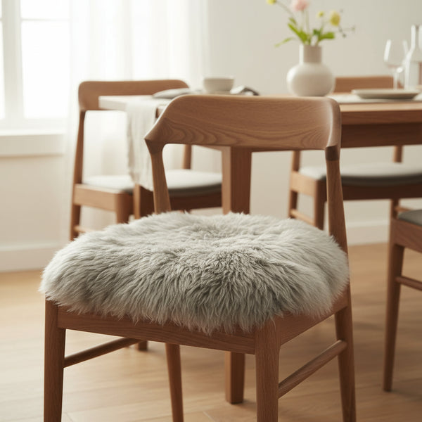 Sheepskin Seat Cover - Cushion - Pad - Linen - Distinctly Living