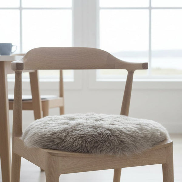 Sheepskin Seat Cover - Cushion - Pad - Taupe - Distinctly Living