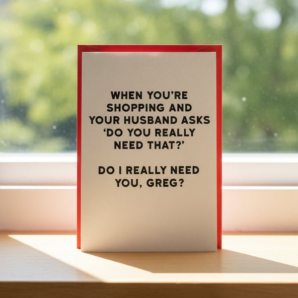 Shopping Greetings Card - Distinctly Living