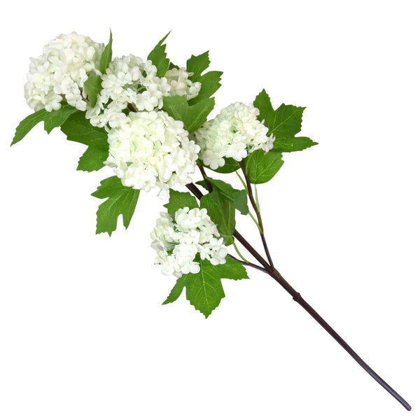 Single Stem Faux Viburnum White - Distinctly Living