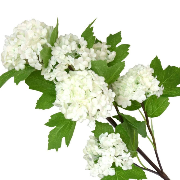 Single Stem Faux Viburnum White - Distinctly Living
