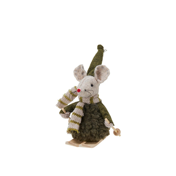 Skiing Mice - Red or Green - Distinctly Living