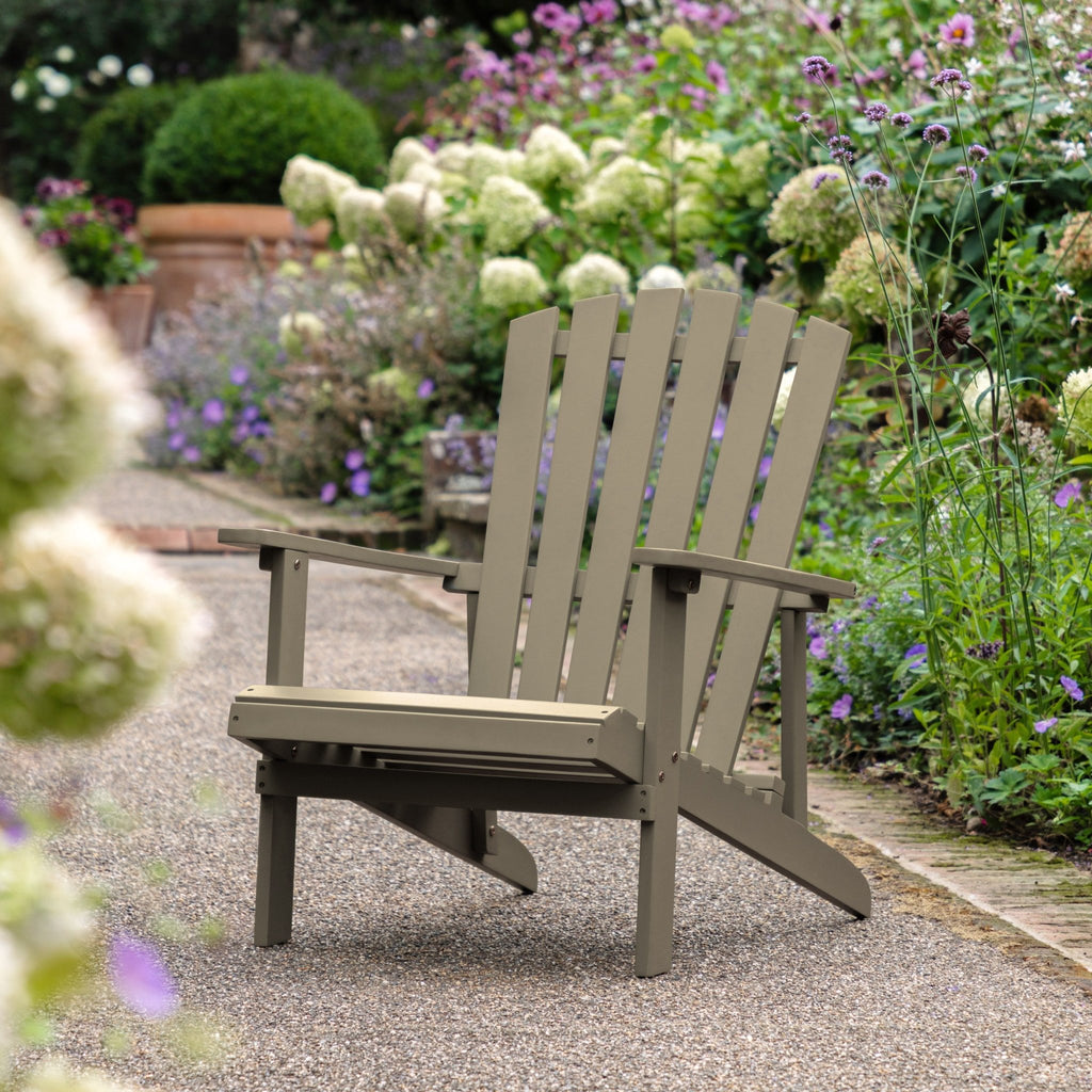 Slatted Garden Chair - Rust, Lead or Taupe - Distinctly Living