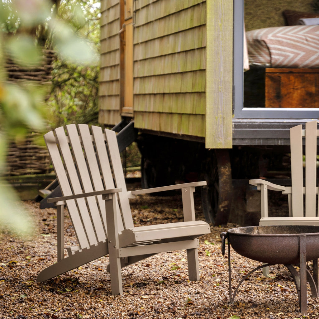 Slatted Garden Chair - Rust, Lead or Taupe - Distinctly Living