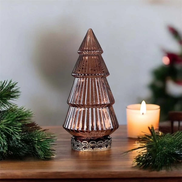 Small Rose Gold Christmas Tree with LED Lights - Distinctly Living