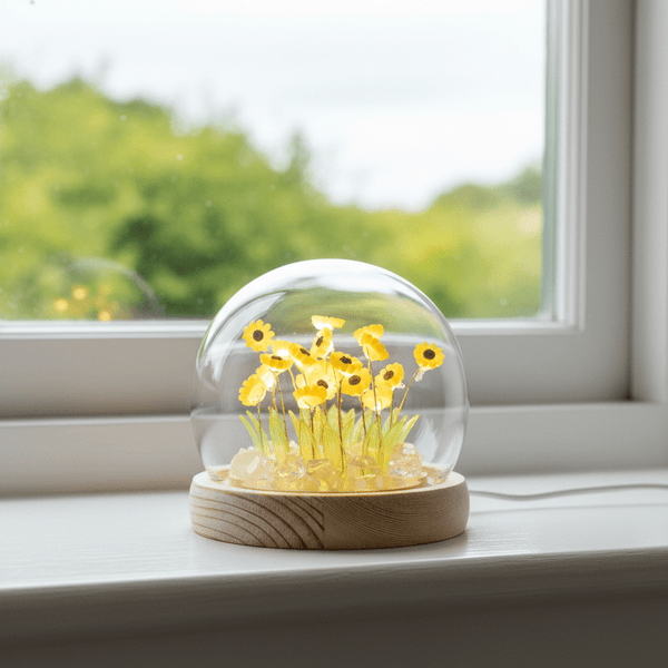 Small Round LED Meadow Dome - Danelion or Sun Flower - Distinctly Living